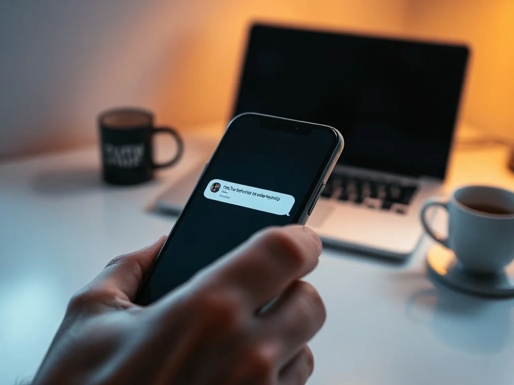 Smartfon z otwartym czatem, ilustrujący internetowe rozmowy i użycie skrótu „ofc” w codziennej komunikacji.