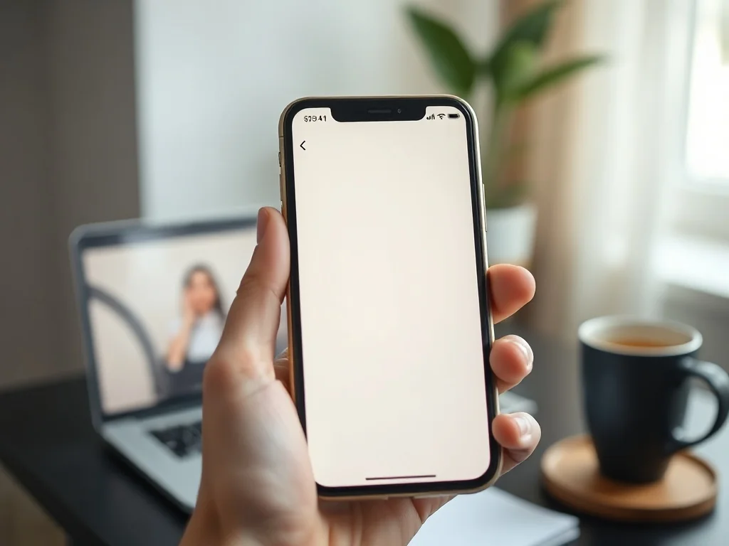 Smartfon z otwartym czatem na biurku, ilustrujący użycie skrótu „btw” w codziennej komunikacji online.
